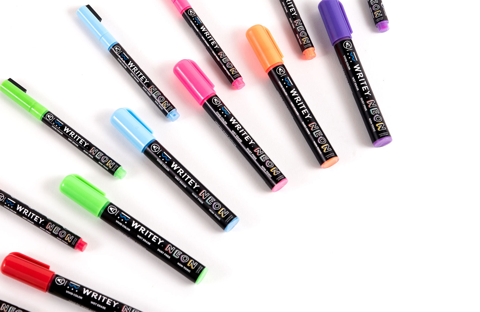 Extra Fine Tip Liquid Chalk Markers (30 Pack 1mm) Pastel + Neon Chalk Pens - Erasable Dry Erase Marker for Chalkboard, Blackboards, Window, Bistro